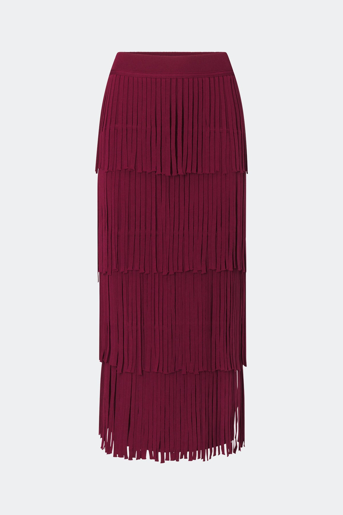 Simon Miller Za Za Knit Fringe Skirt - Pomegranate