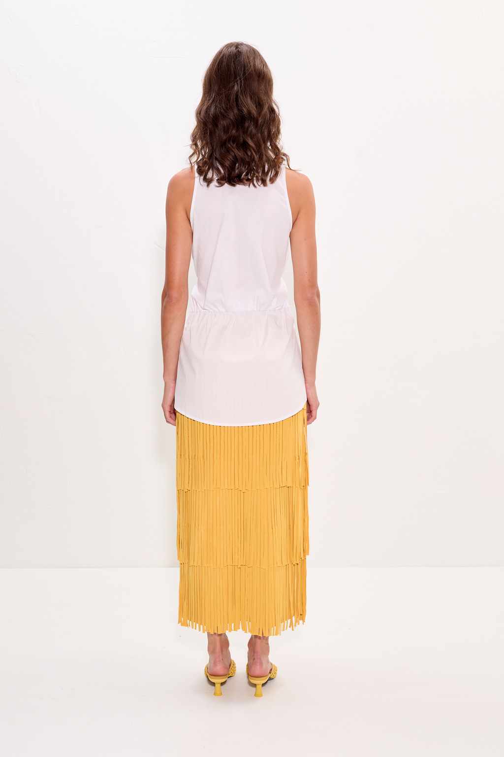 Simon Miller Za Za Knit Fringe Skirt - Butter
