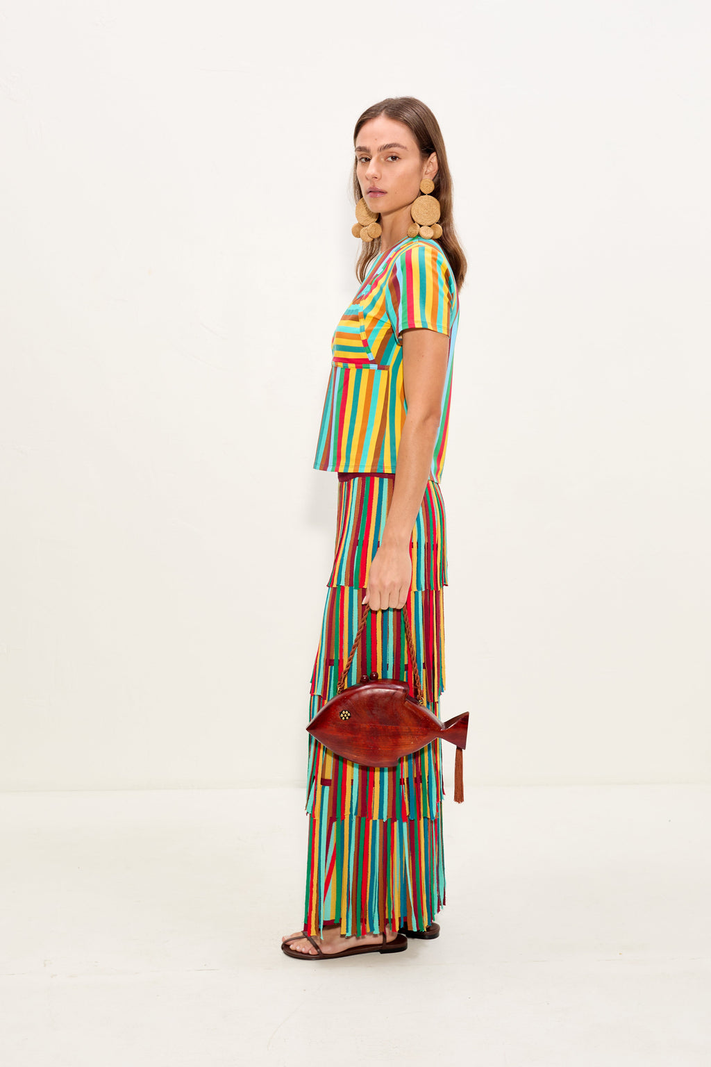 Simon Miller Za Za Knit Skirt - Vibrant Multi Stripe