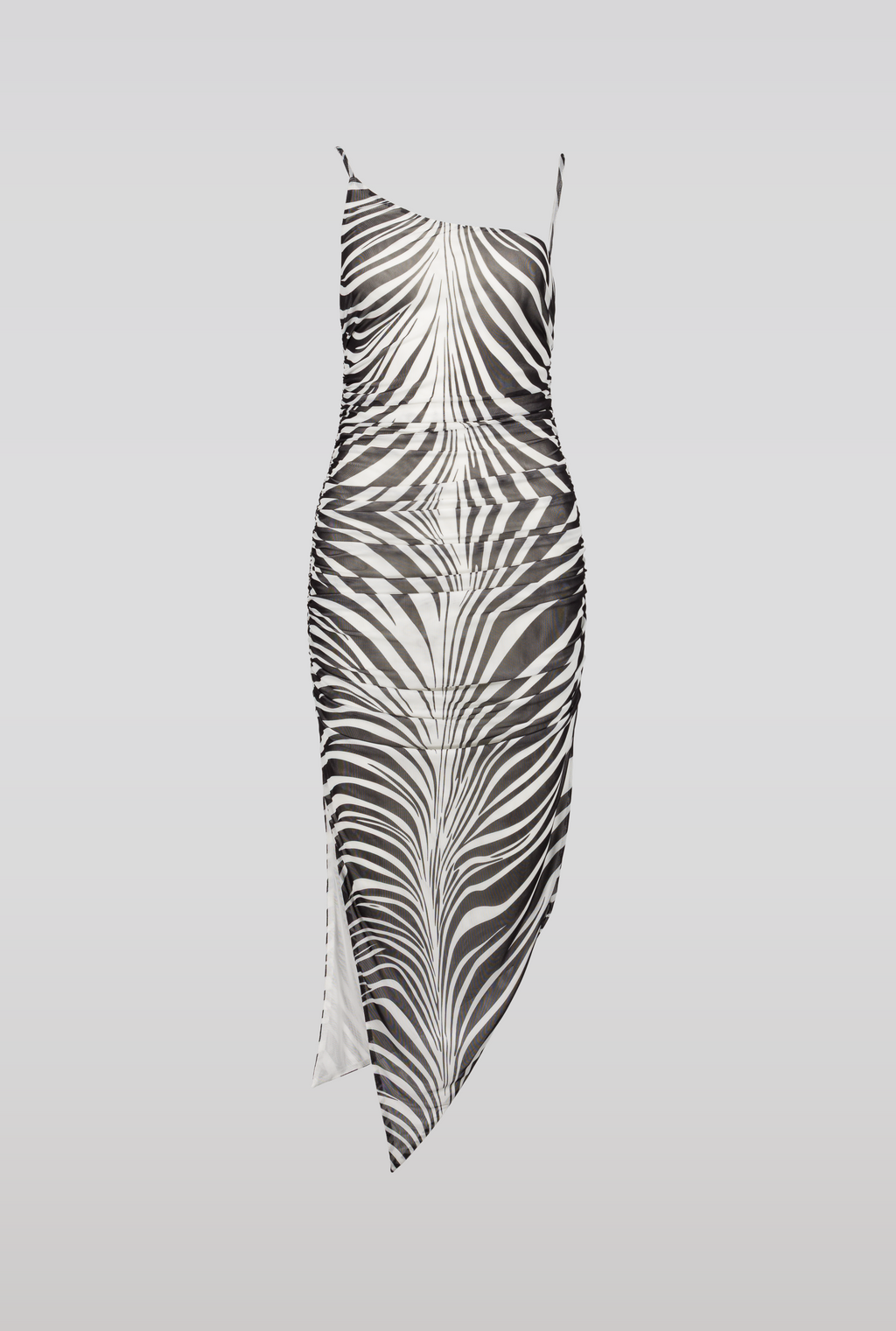 SAEMDI Zebra Mesh Dress