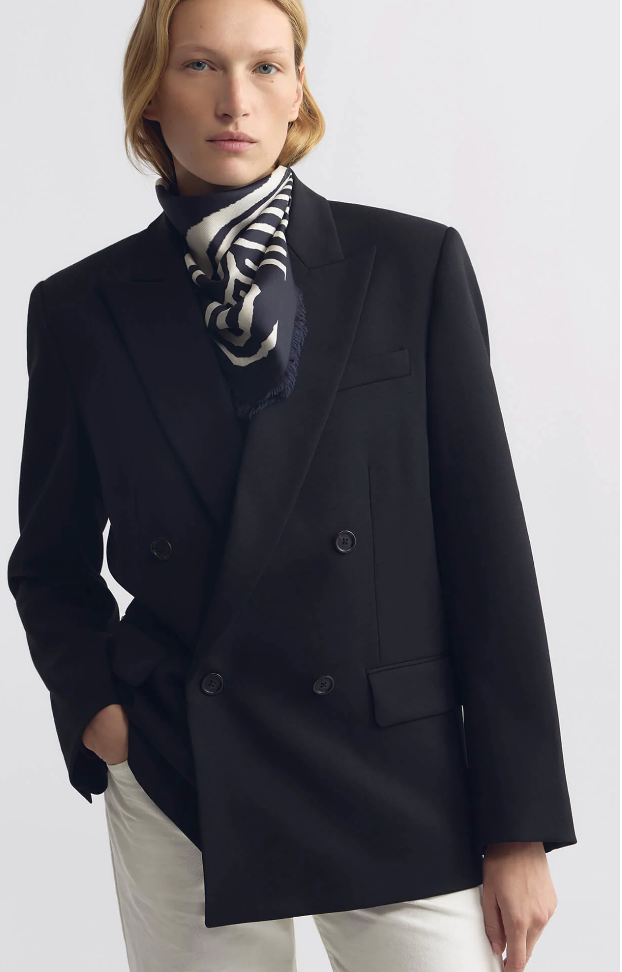 Nili Lotan Zebra Twill Scarf