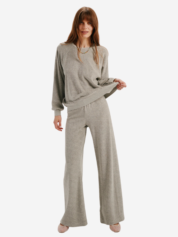Suzie Kondi Zephyra Pants in Terry - Heather Grey