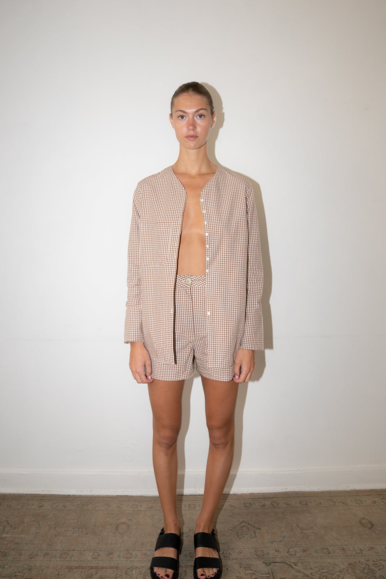 Zii Ropa Mari Shirt - Brown Gingham