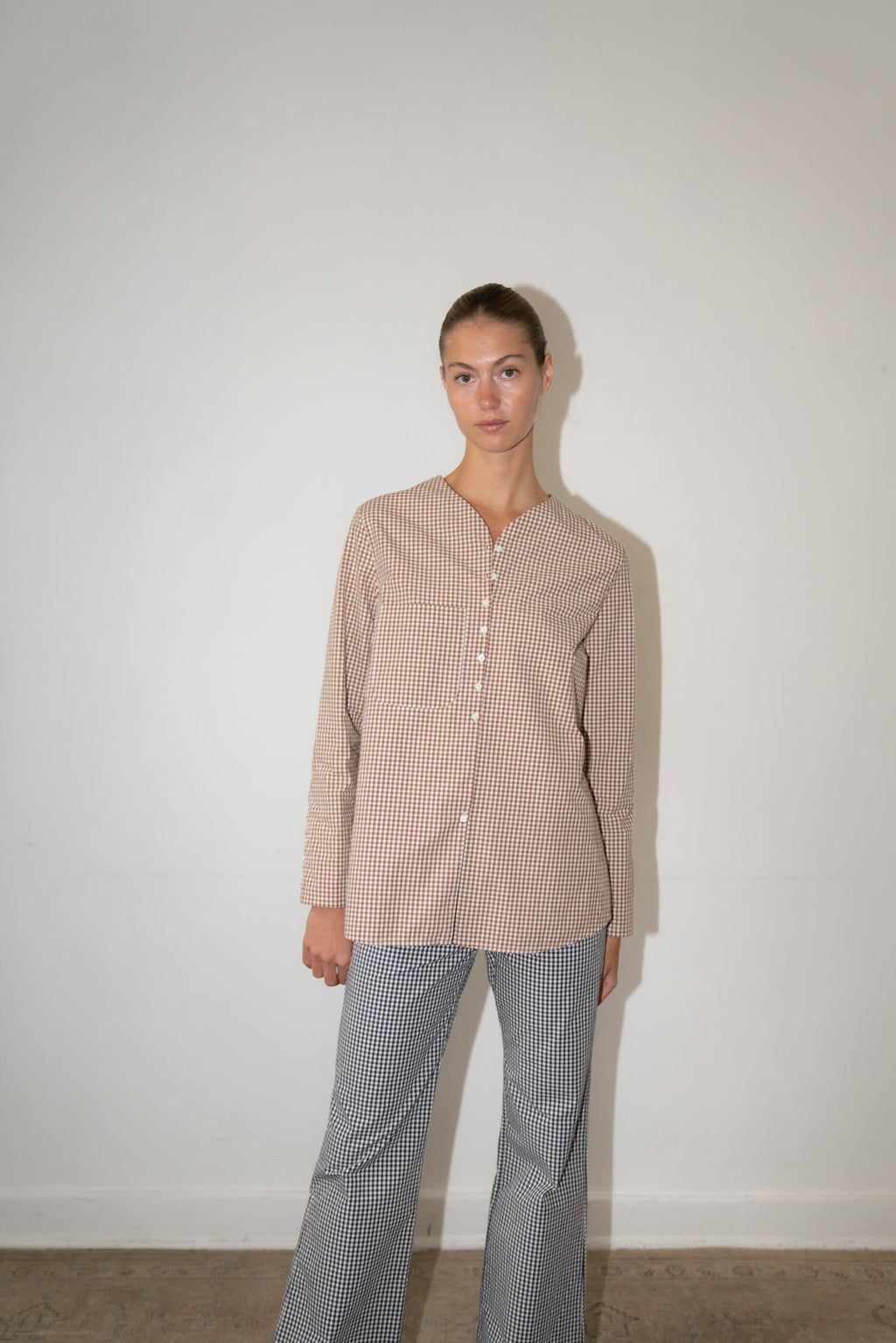Zii Ropa Mari Shirt - Brown Gingham