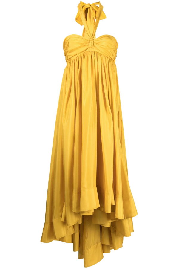 Zimmermann Devi Halter Maxi Dress - Mustard
