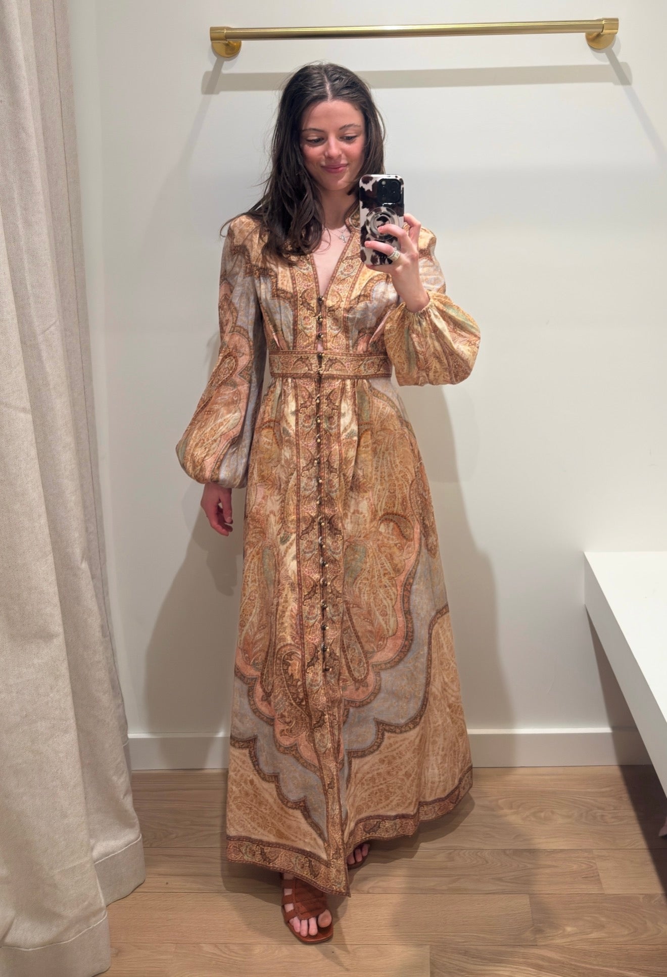 Zimmermann Wanderlust Plunge Midi Dress
