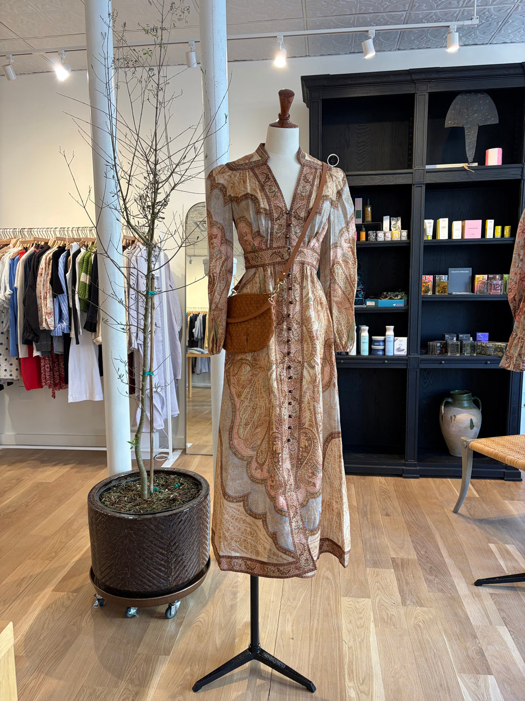 Zimmermann Wanderlust Plunge Midi Dress