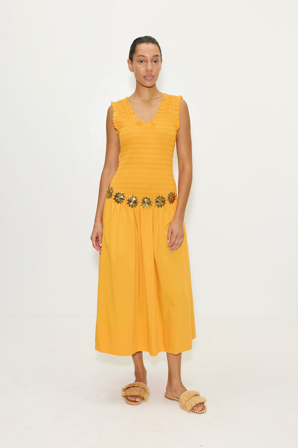Simon Miller Zini Poplin Dress - Sherbet Orange