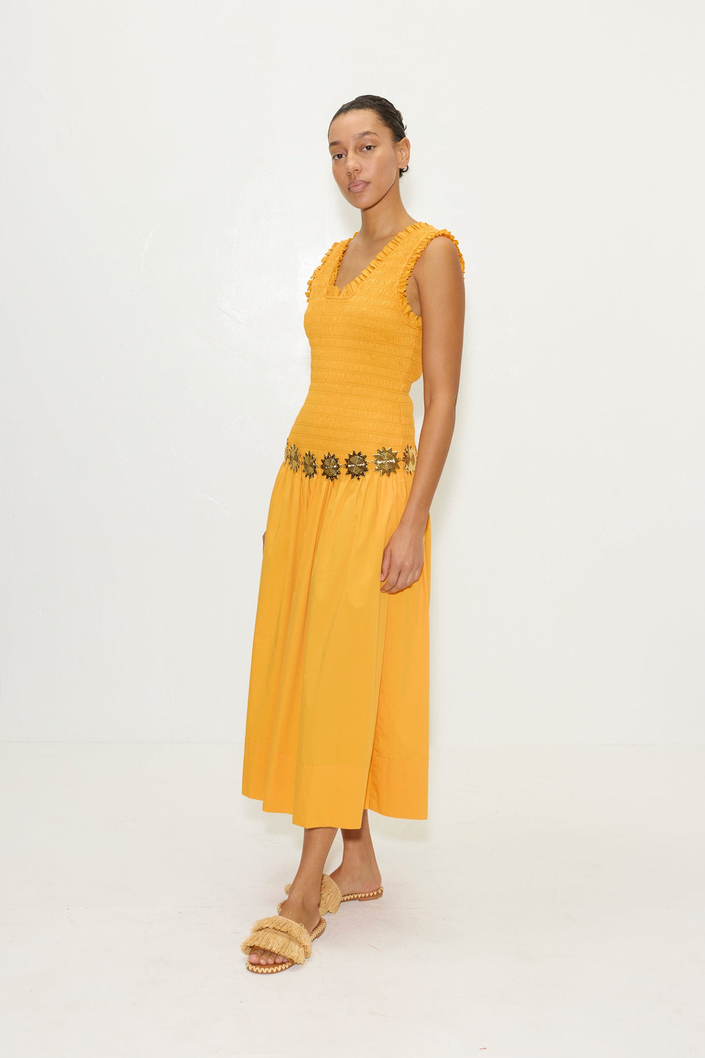 Simon Miller Zini Poplin Dress - Sherbet Orange