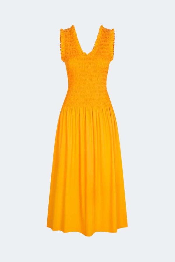 Simon Miller Zini Poplin Dress - Sherbet Orange