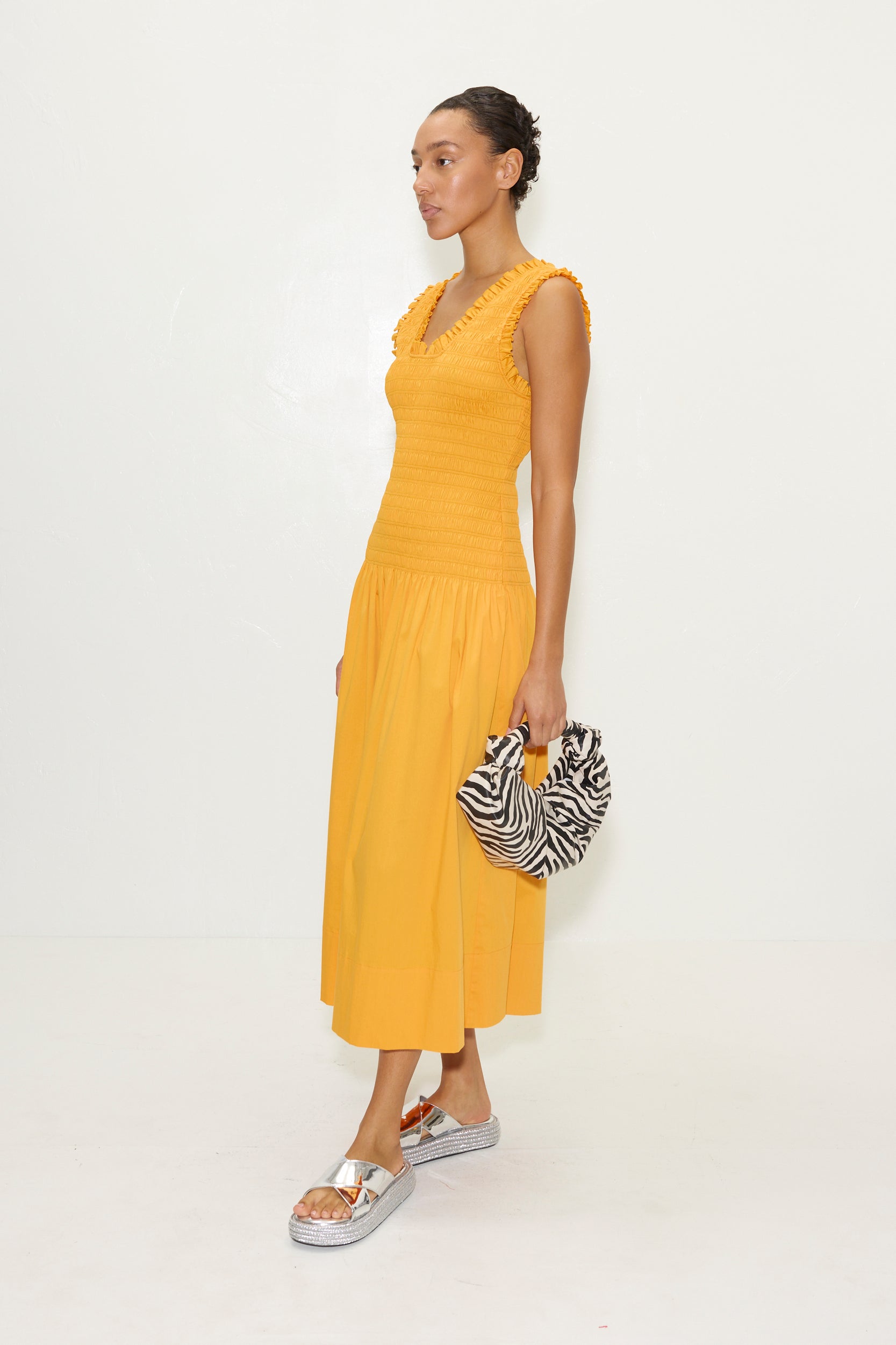 Simon Miller Zini Poplin Dress - Sherbet Orange