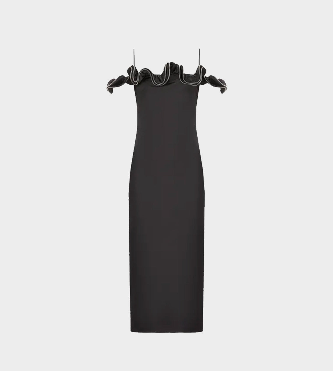 Coperni Zip Ruffle Dress - Black