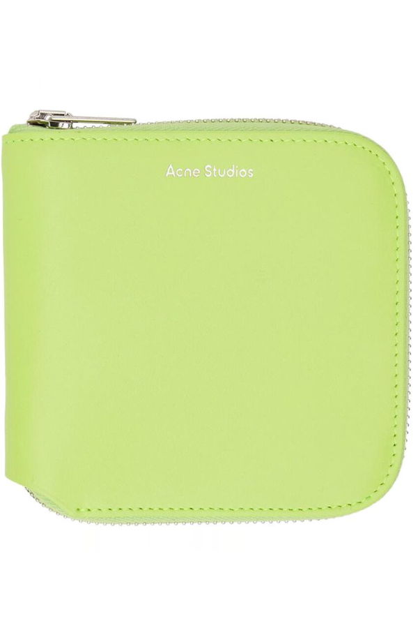 Acne Studios Zippered Wallet - Lime Green