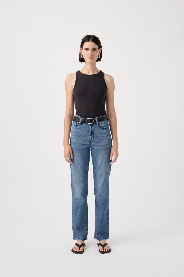 Outland Denim Zoe High Straight Jean - Twilight