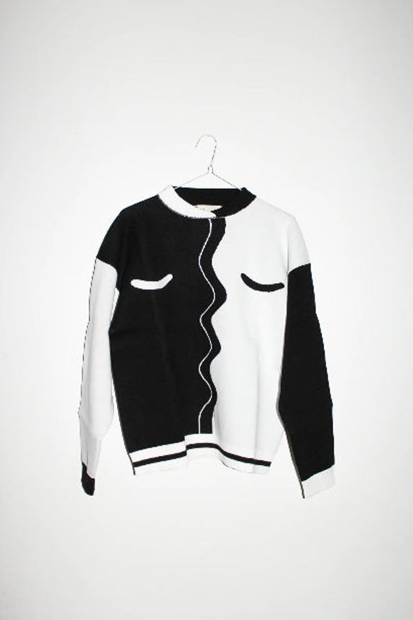 giu giu Bisou pullover - Creme/onyx