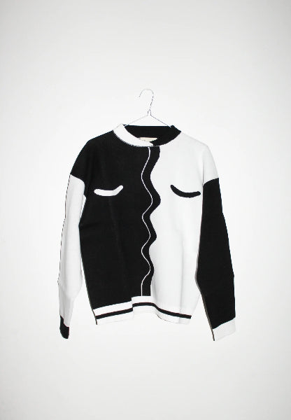 giu giu Bisou pullover - Creme/onyx