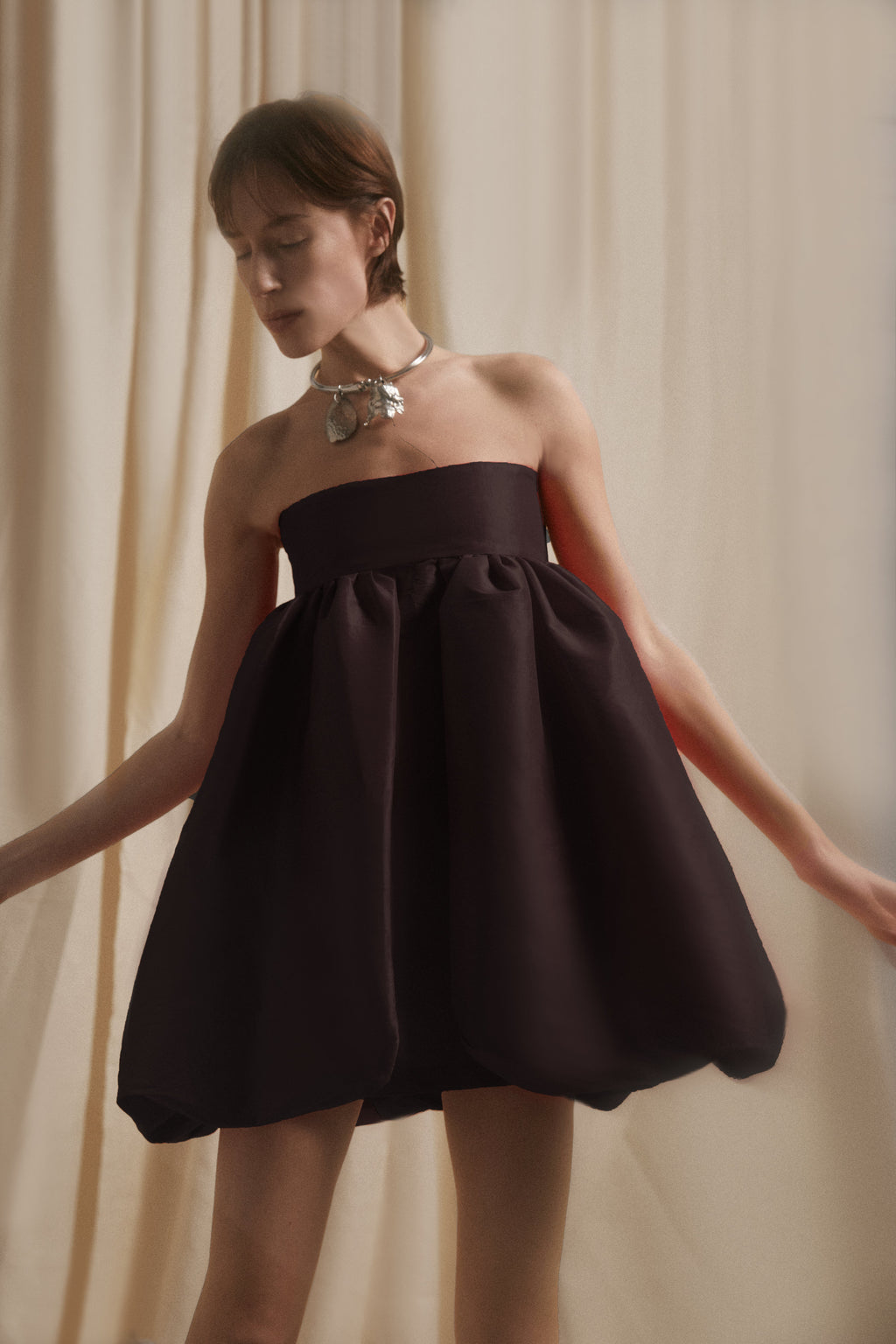 Luisa et La Luna Bleu Strapless Bubble Dress - Noir