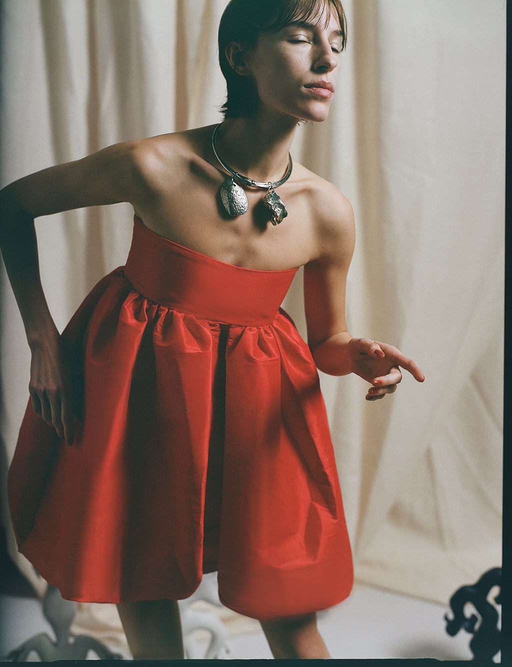 Luisa et La Luna Strapless Bubble Dress - Rouge