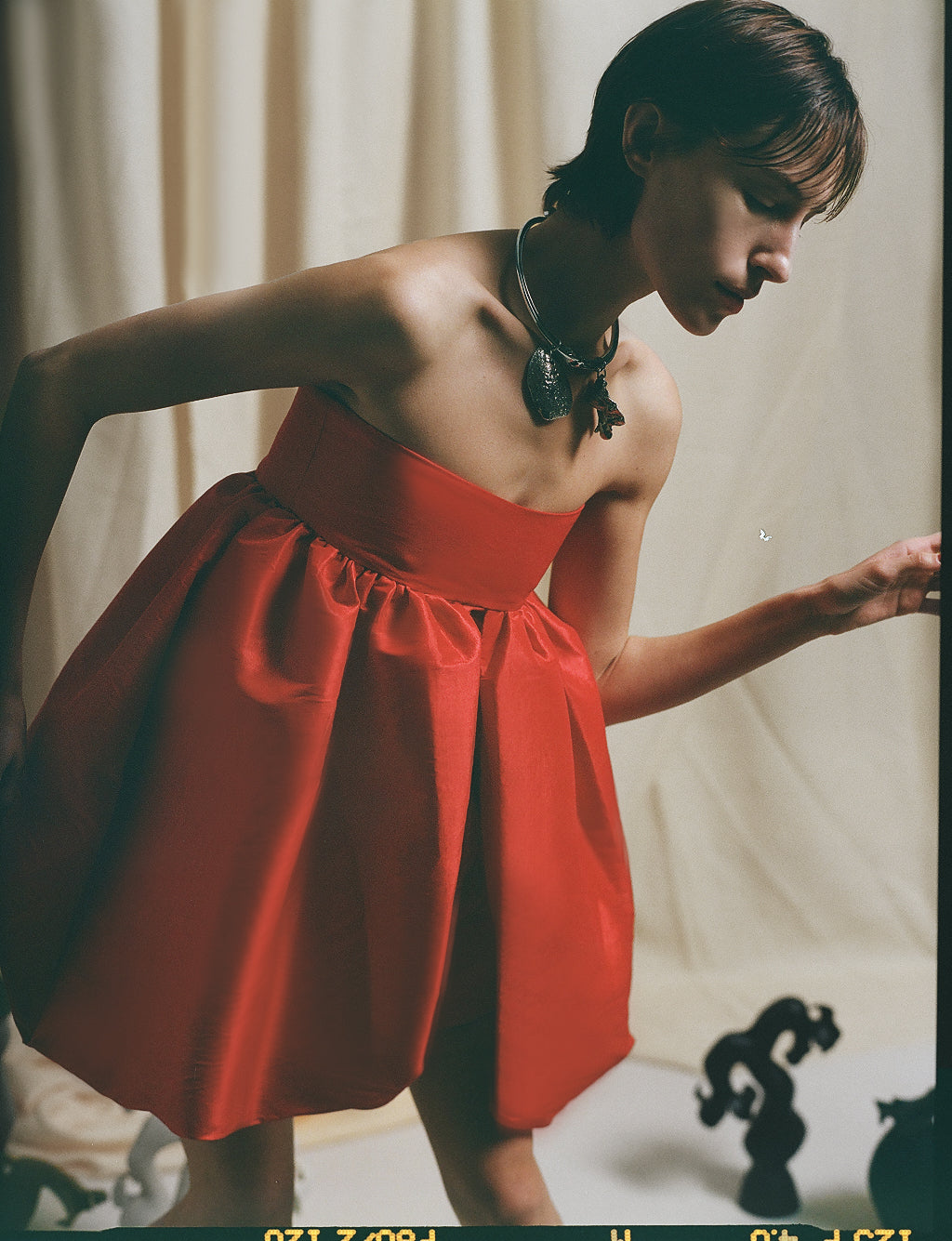 Luisa et La Luna Strapless Bubble Dress - Rouge