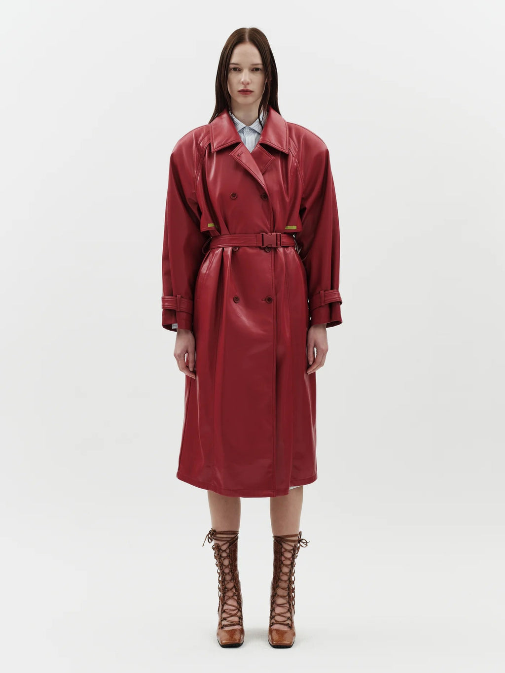 Jakke Mila Trench Coat - Red