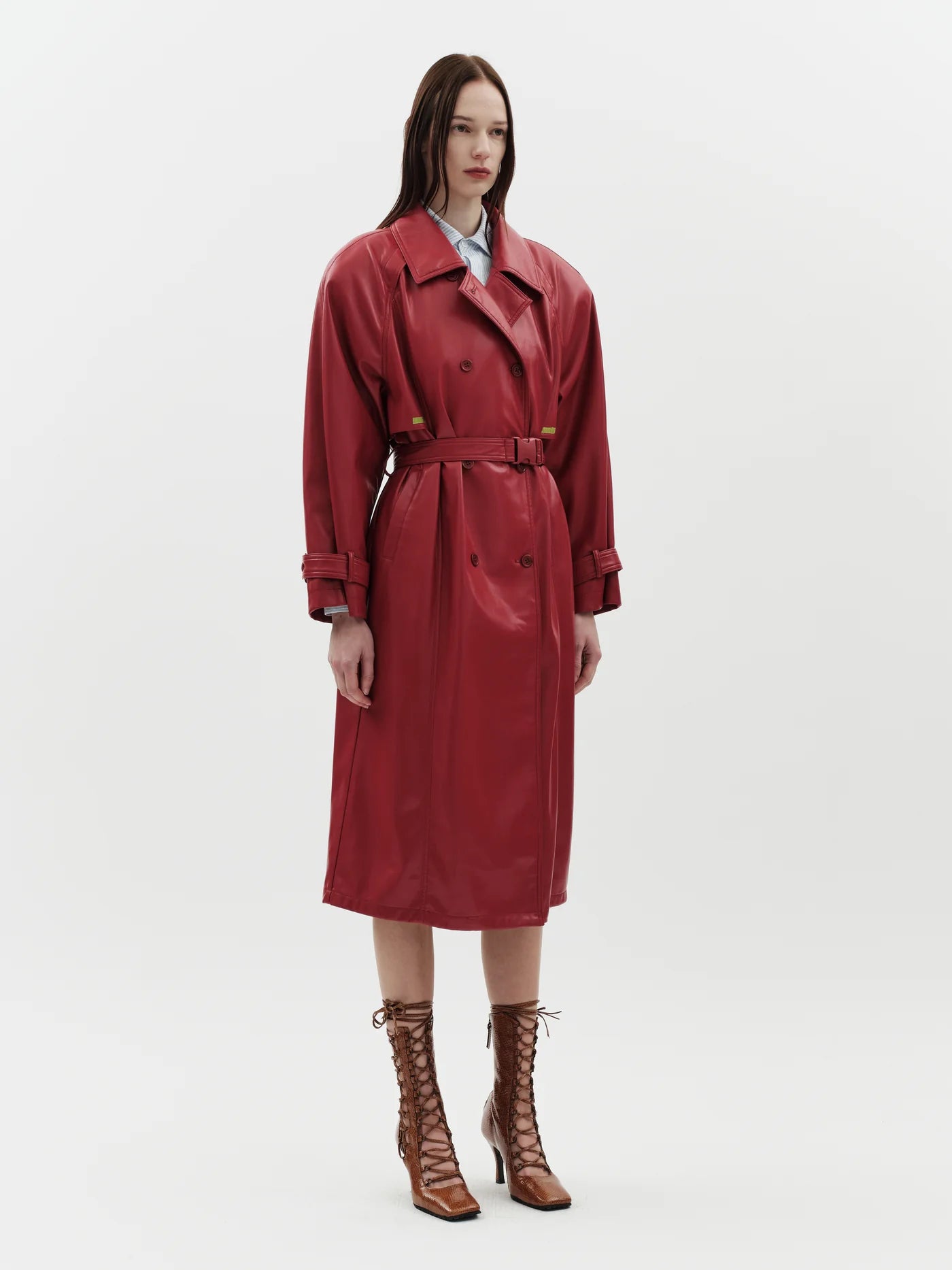 Jakke Mila Trench Coat - Red
