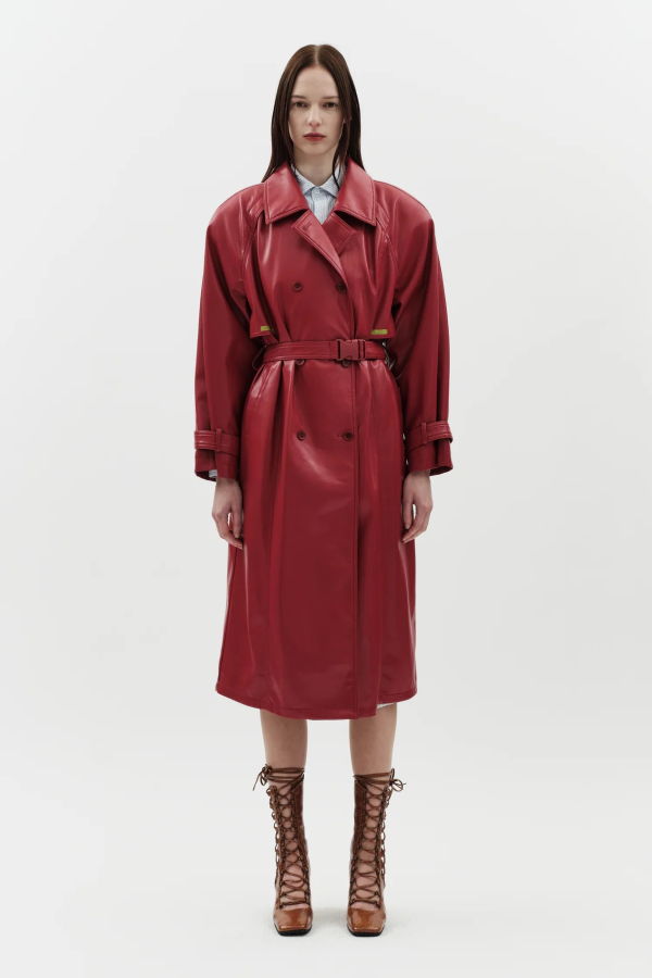 Jakke Mila Trench Coat - Red