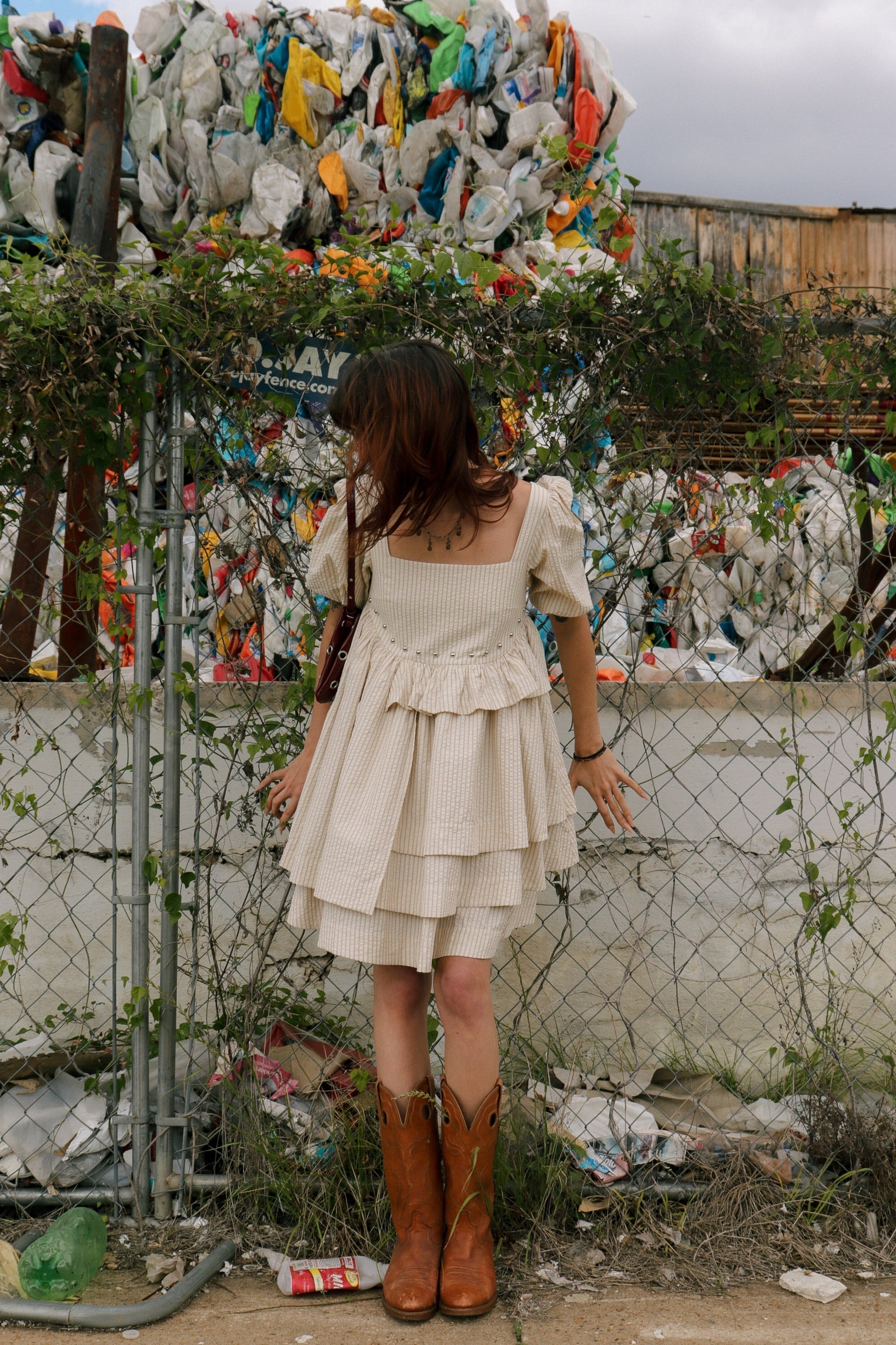 KkCo Rivet Cascade Dress