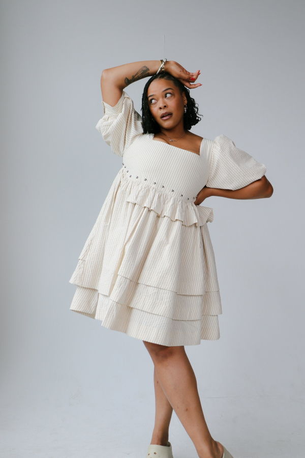 KkCo Rivet Cascade Dress