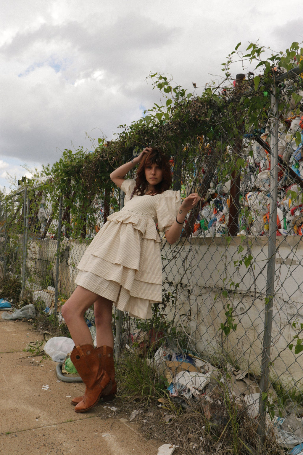 KkCo Rivet Cascade Dress