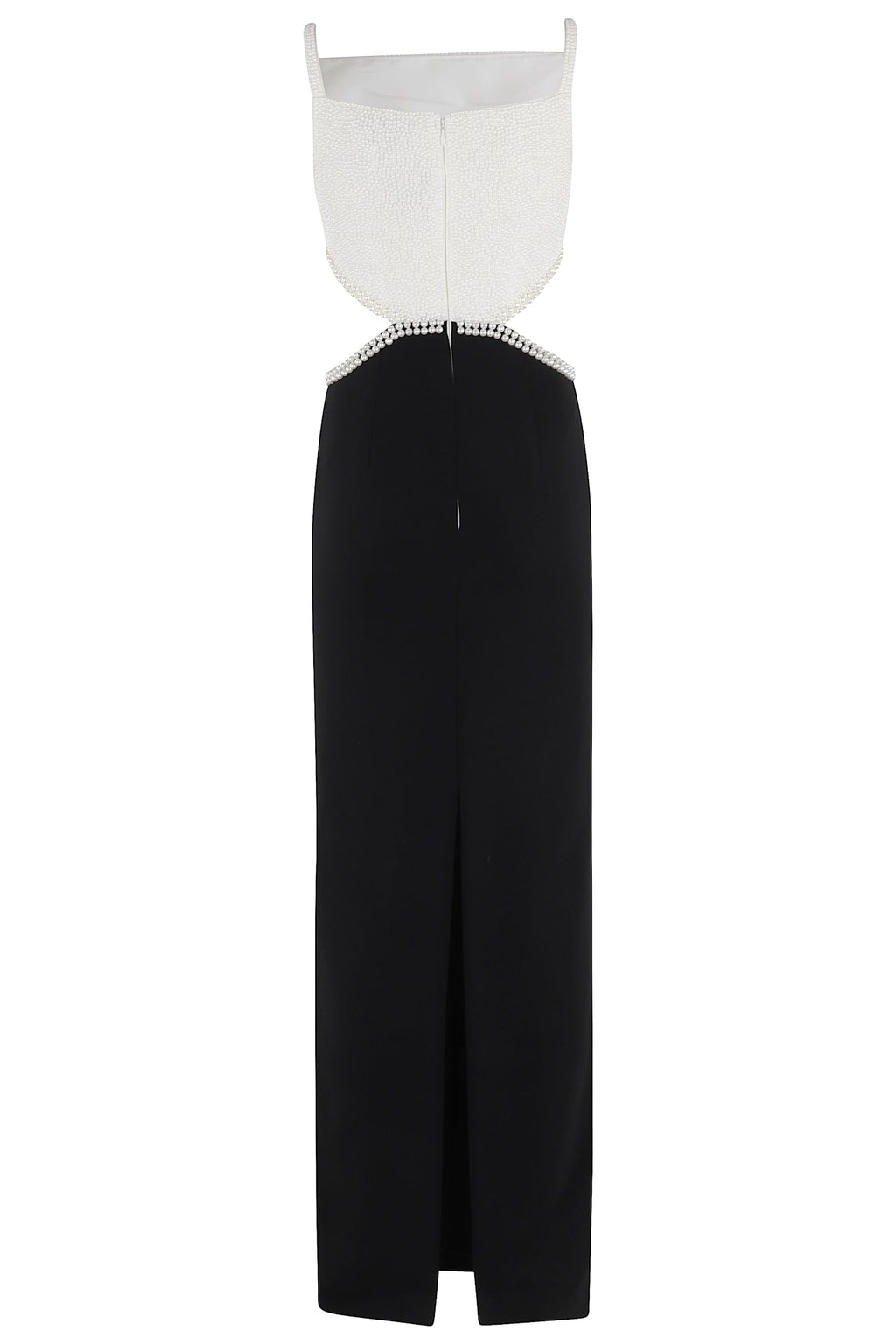 Self-Portrait Crepe Maxi Dress - Black White