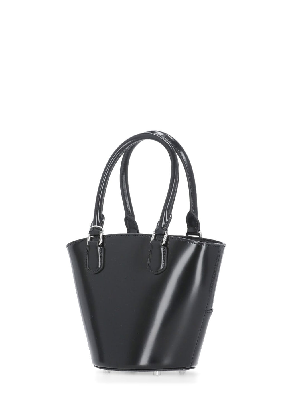 Self-Portrait Leather Shopping Bag - Black