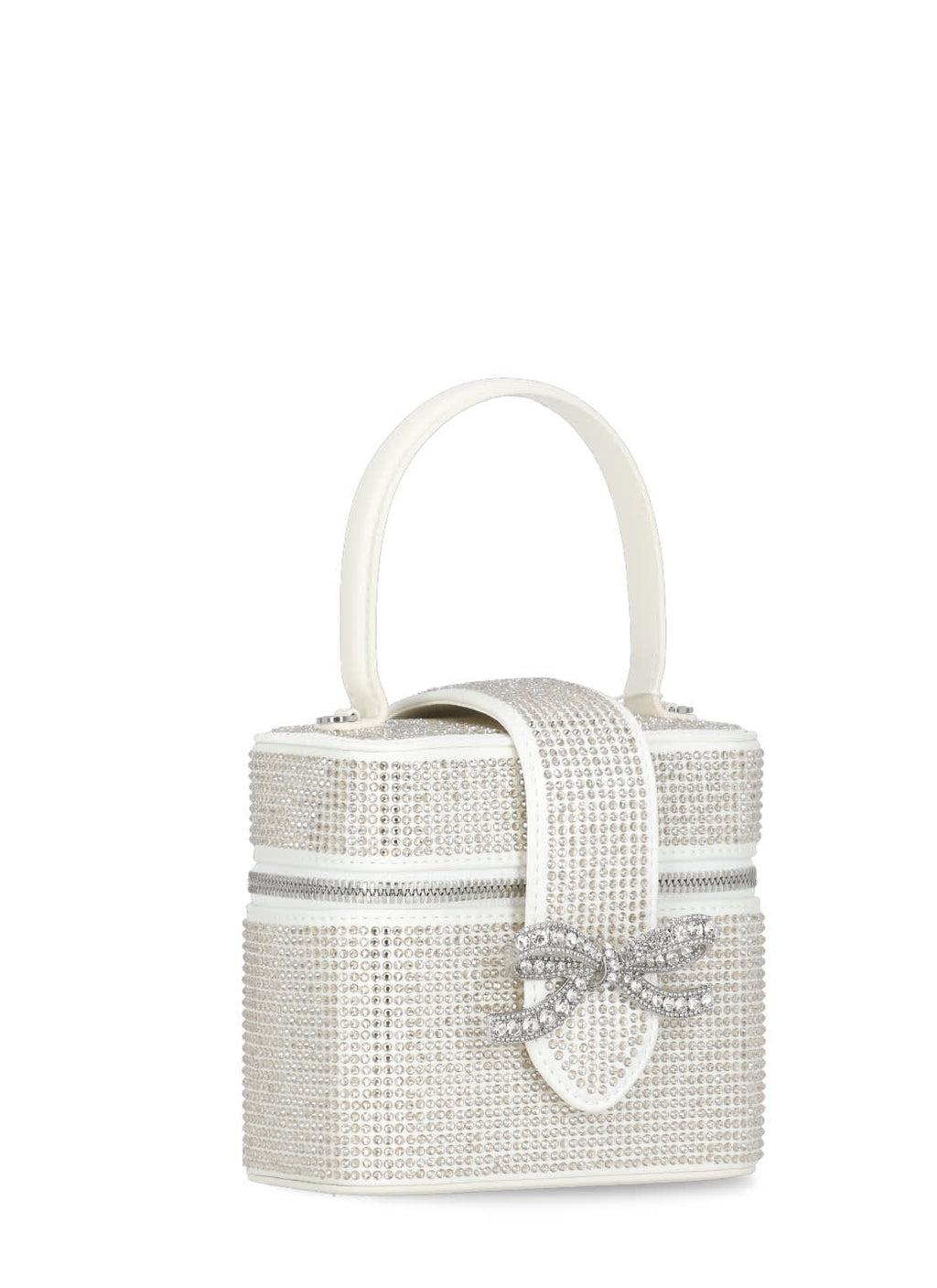 Self-Portrait Rhinestone Vanity Bag - Beige