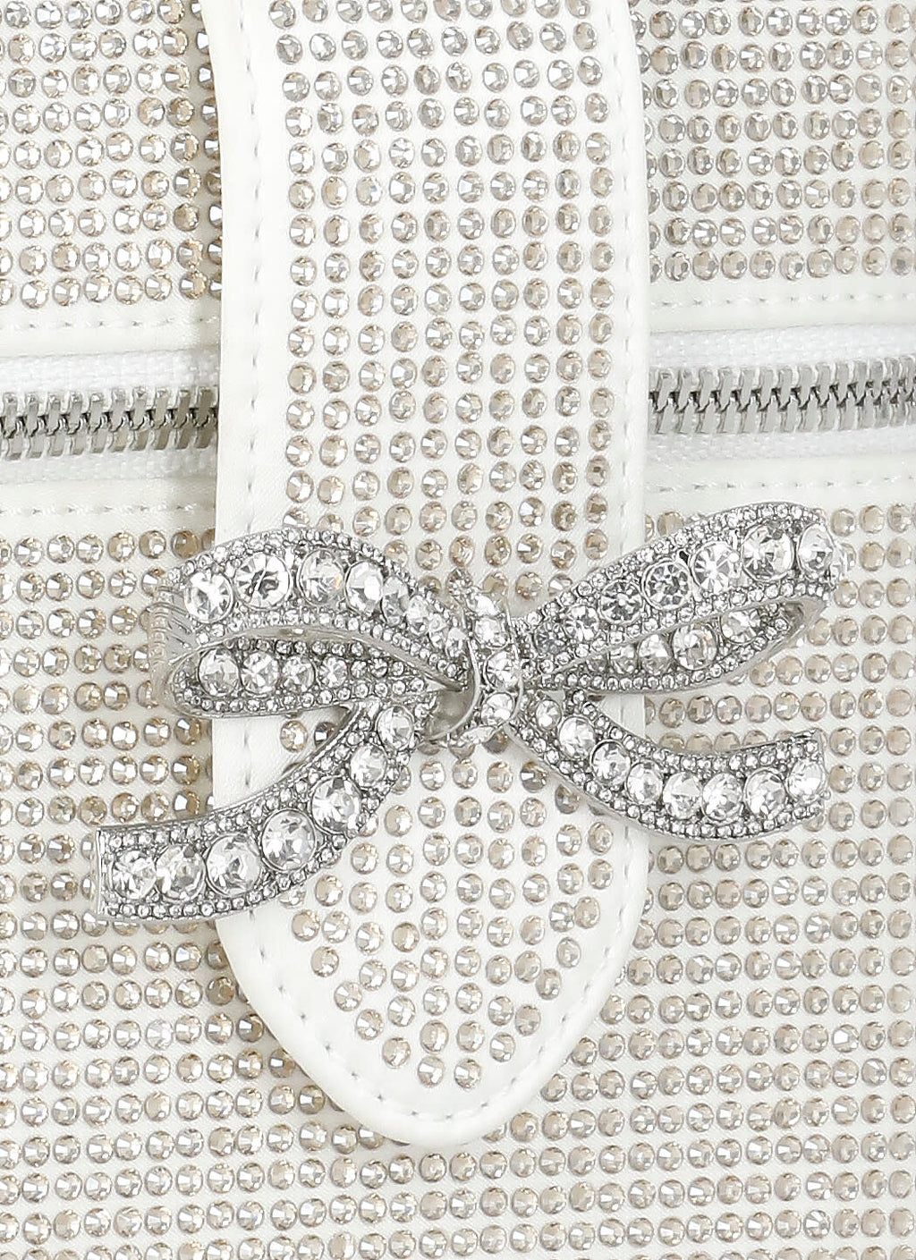 Self-Portrait Rhinestone Vanity Bag - Beige