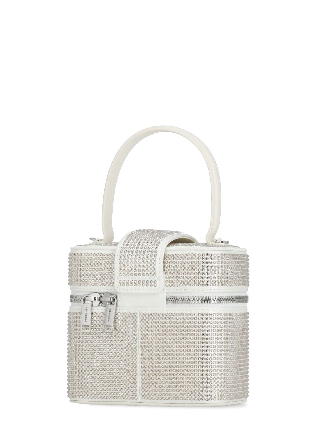 Self-Portrait Rhinestone Vanity Bag - Beige