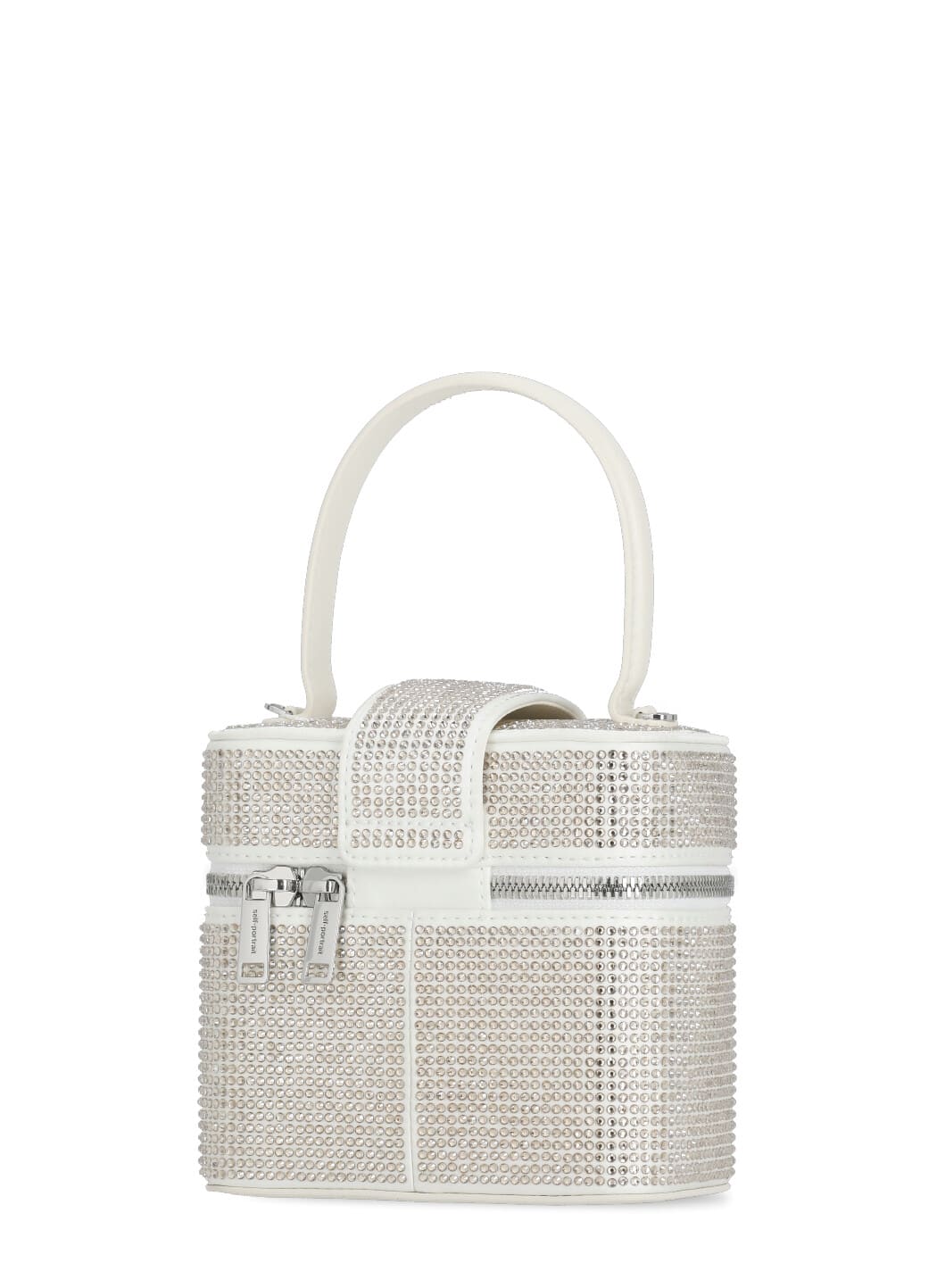 Self-Portrait Rhinestone Vanity Bag - Beige