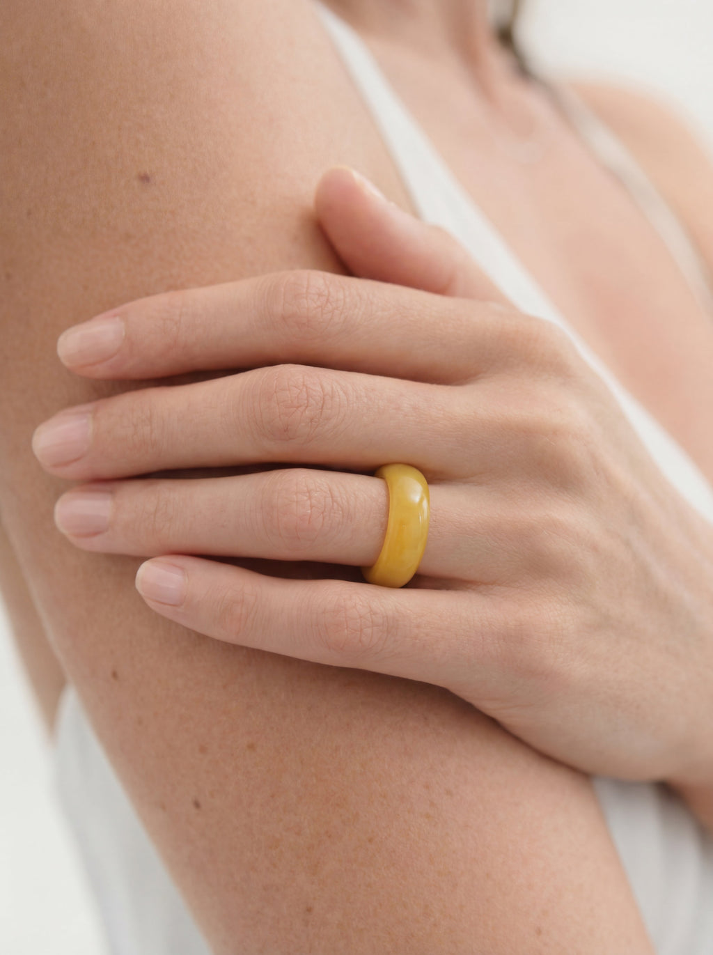 seree Carrie Ring - Yellow Jade