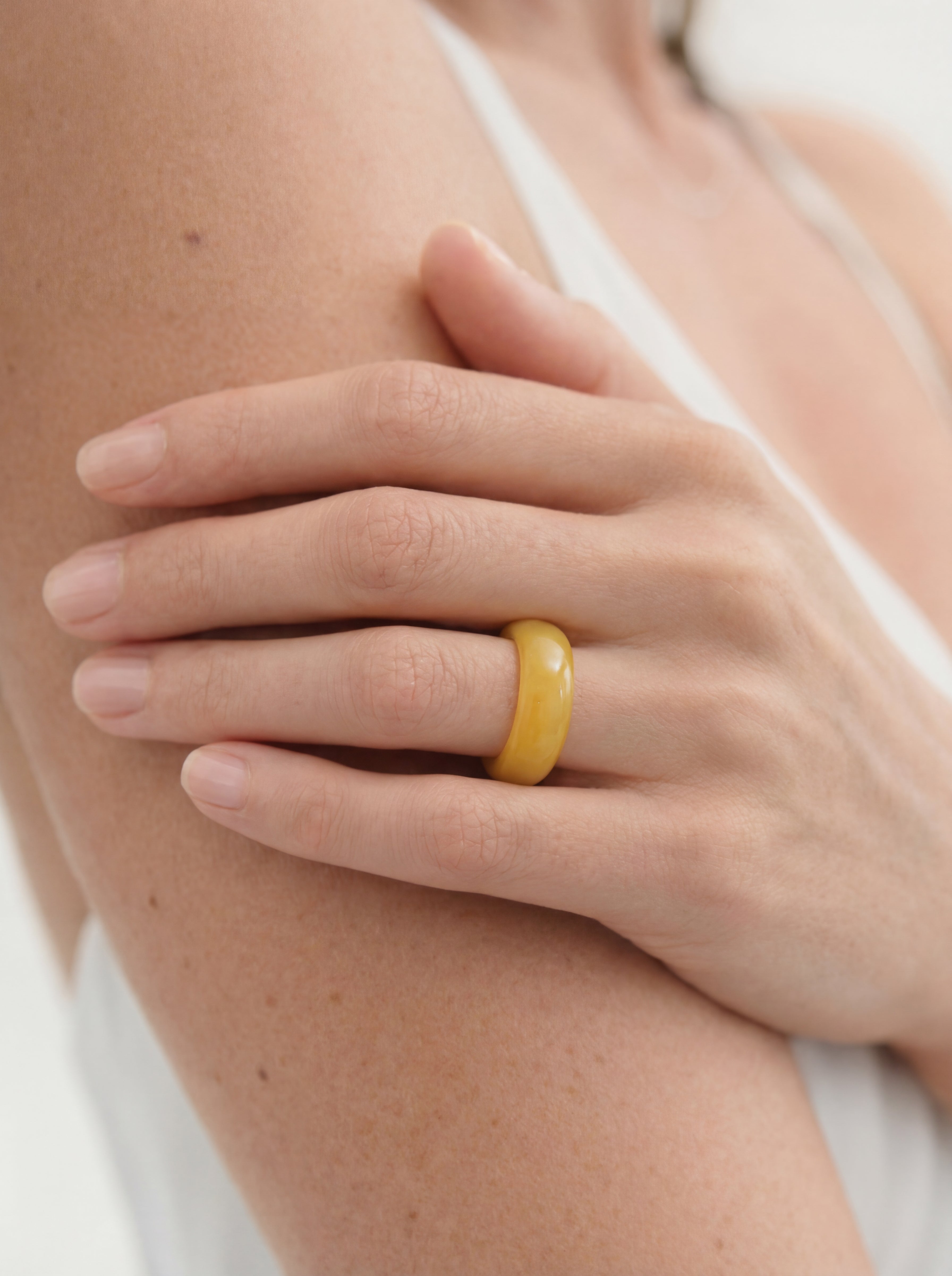 seree Carrie Ring - Yellow Jade